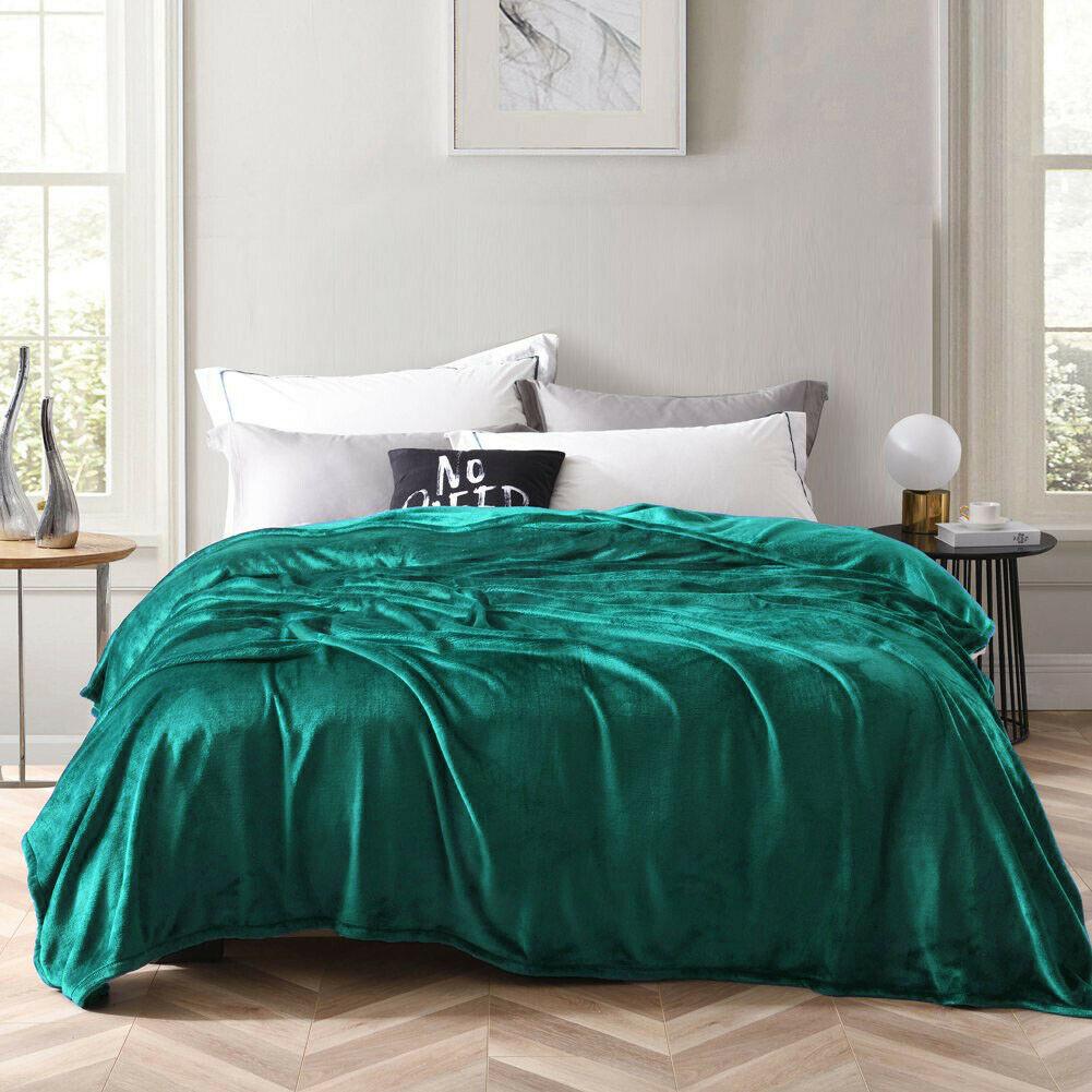 750GSM Ultra Warm Winter Thermal Blanket | Mink Blankets Soft Plush Feel | 2 Sizes - 6 Colours Blankets Single / Teal Ontrendideas Bed and Bath