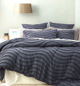 Wave 100% Cotton Chenille Vintage Washed Tufted Quilt Cover Set by Cloud Linen