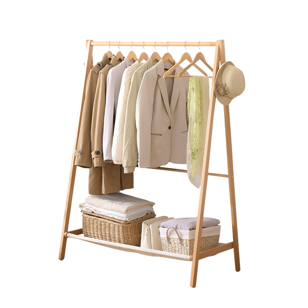 Sorento Two in One Clothes and Shoe Storage Rack | Wooden Multi Purpose Clothes Storage Unit