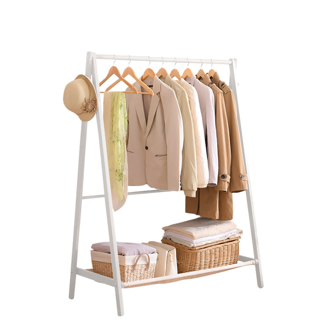 Sorento Two in One Clothes and Shoe Storage Rack | Wooden Multi Purpose Clothes Storage Unit