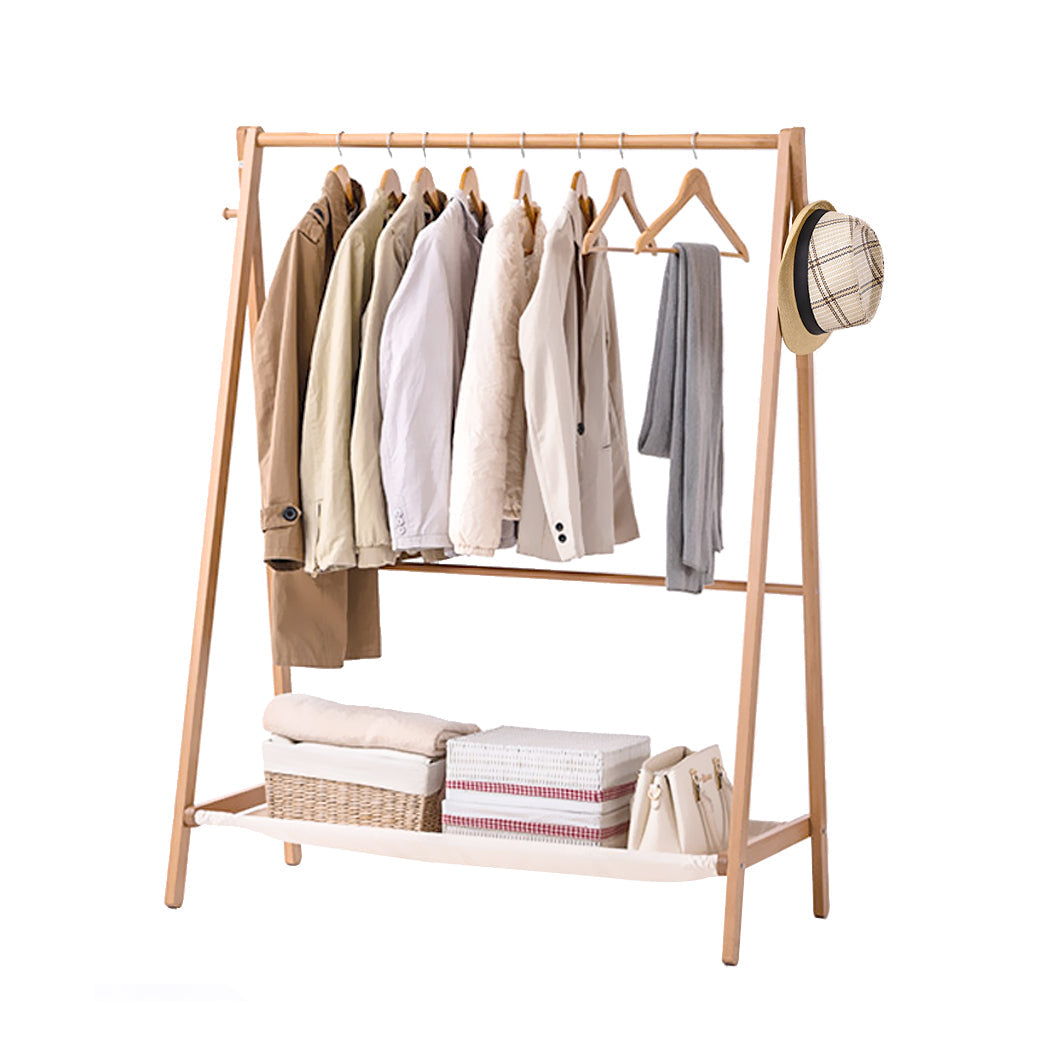 Sorento Two in One Clothes and Shoe Storage Rack | Wooden Multi Purpose Clothes Storage Unit