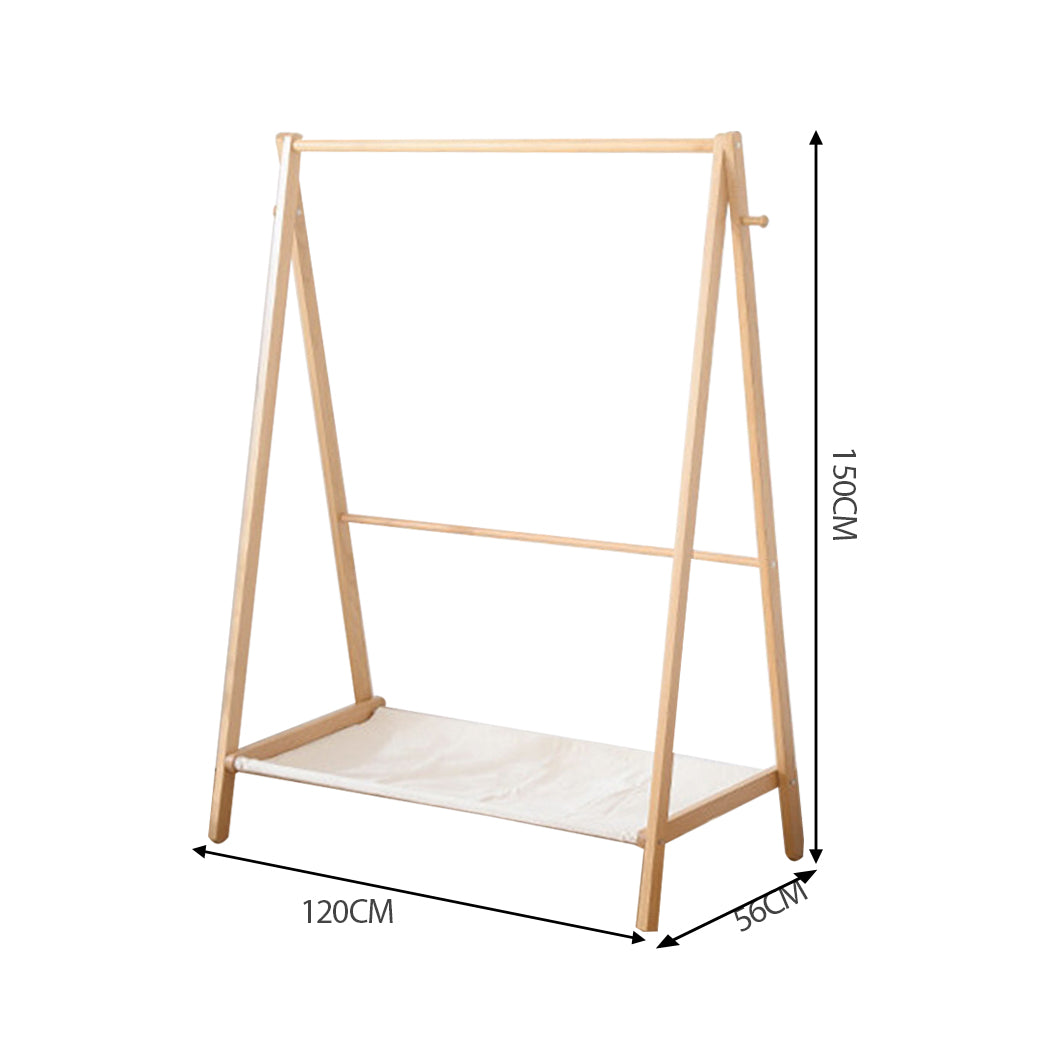 Sorento Two in One Clothes and Shoe Storage Rack | Wooden Multi Purpose Clothes Storage Unit