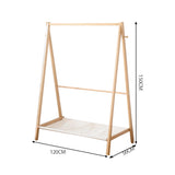 Sorento Two in One Clothes and Shoe Storage Rack | Wooden Multi Purpose Clothes Storage Unit