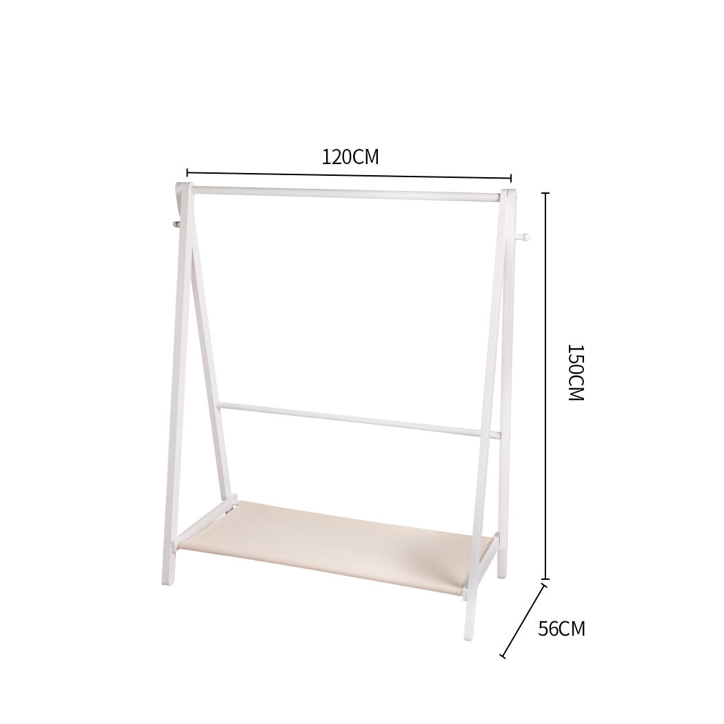Sorento Two in One Clothes and Shoe Storage Rack | Wooden Multi Purpose Clothes Storage Unit