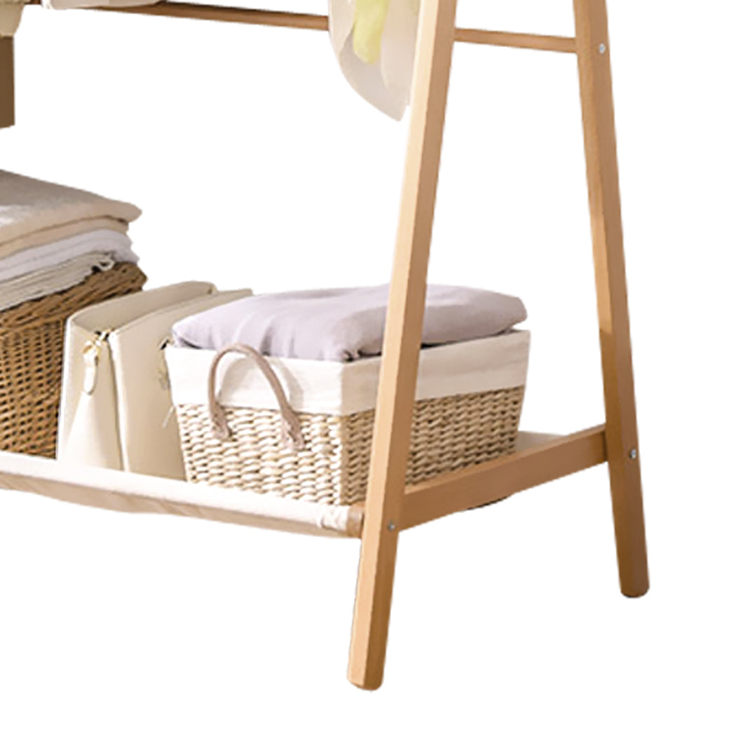 Sorento Two in One Clothes and Shoe Storage Rack | Wooden Multi Purpose Clothes Storage Unit