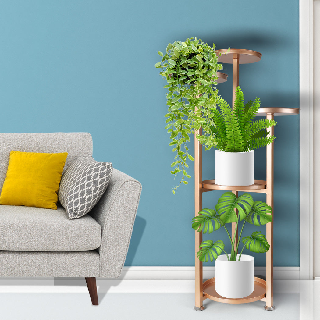 Natura 5 Tier High Quality Metal Plant Stand | Flower Pot Shelves and Stand Display