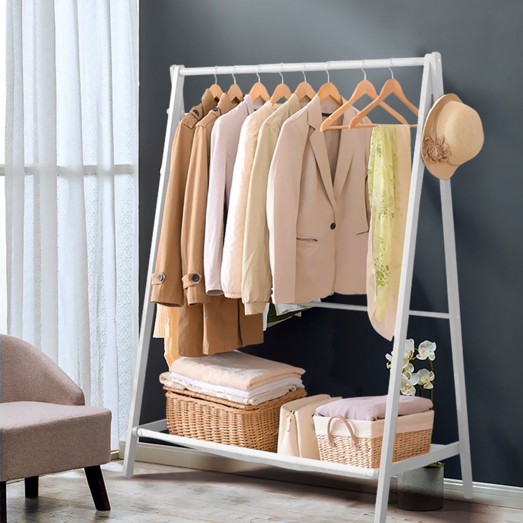 Sorento Two in One Clothes and Shoe Storage Rack | Wooden Multi Purpose Clothes Storage Unit
