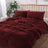 Fluffy Teddy Fleece Quilt Cover Set | Ultra Warm Bedding Cover Soft Fluffy | 4 Sizes- 6 Colours Quilt Cover Set Single / Burgundy Ontrendideas Bed and Bath