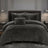5 Piece Shaggy Fleece Comforter Set | Super Warm Soft Fleece Comforter | Fluffy Soft Bedding Cover | 2 Sizes - 4 Colours Quilts & Comforters Queen / Charcoal Ontrendideas Bed and Bath