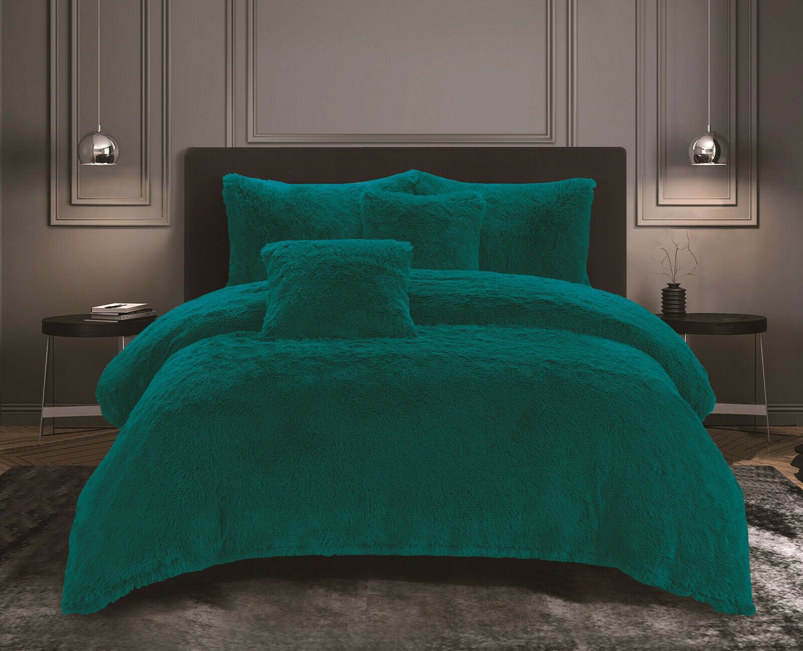 5 Piece Shaggy Fleece Comforter Set | Super Warm Soft Fleece Comforter –  Ontrendideas Bed and Bath