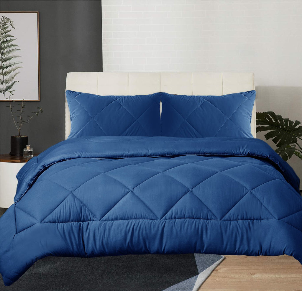 Ultra Soft Cashmere Touch Mink Flannel Comforter Set | Winter Warmth Comforter | 5 Sizes - 5 Colours Quilts & Comforters Single / Sea Port Ontrendideas Bed and Bath