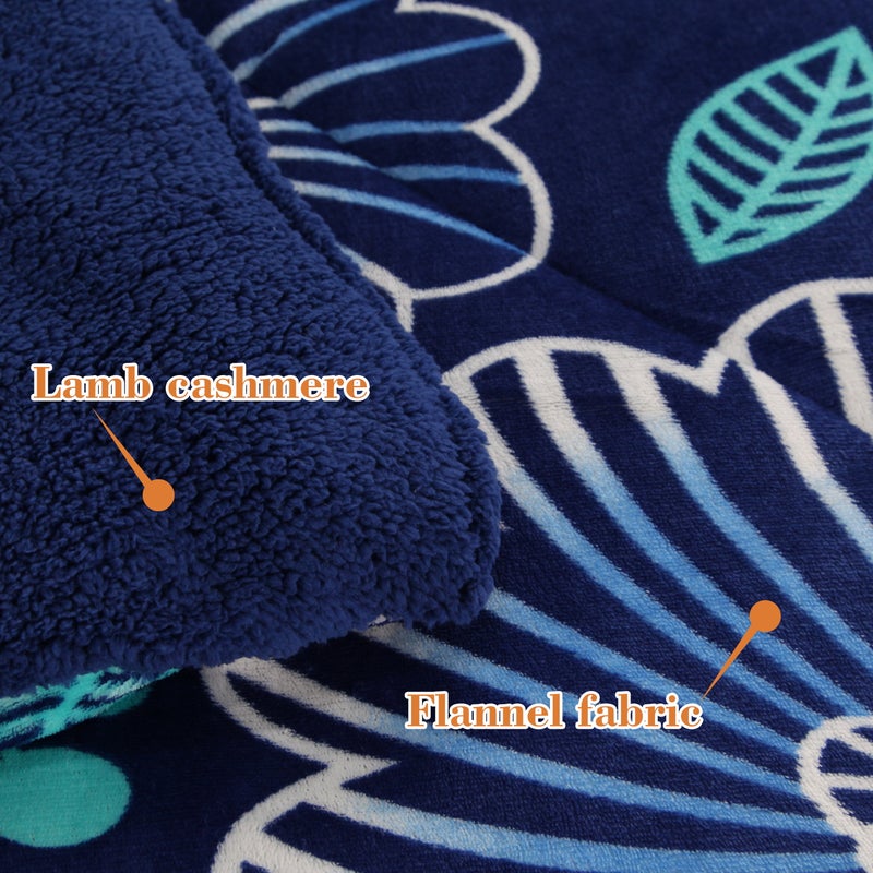 Ramesses 2 in 1 Printed Sherpa Flannel Fleece Reversible Blanket Set | Ramesses Flannel Comforter Blanket Set