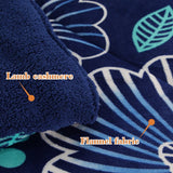 Ramesses 2 in 1 Printed Sherpa Flannel Fleece Reversible Blanket Set | Ramesses Flannel Comforter Blanket Set