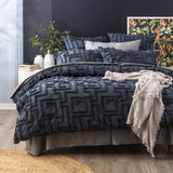Riley Vintage Washed 100% Cotton Chenille Tufted Quilt Cover Set by Renee Taylor